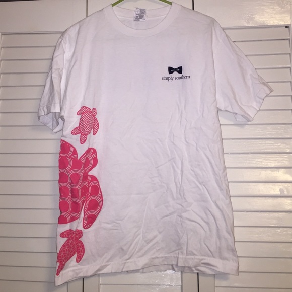 Pink Turtle Simply Southern Tshirt