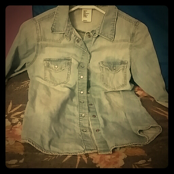 Washed denim shirt - Picture 1 of 3