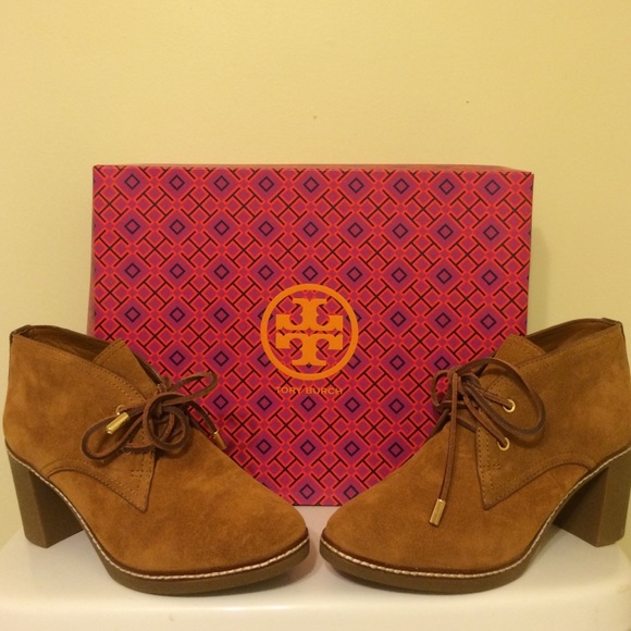 Tory Burch Shoes - Tory Burch Maple/Almond 75MM Suede/Leather SZ 8