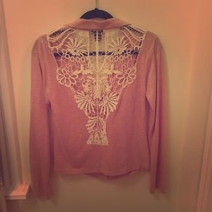 Pink Lace Blazer