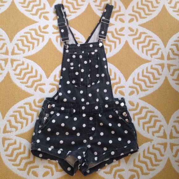 Forever 21 polka dot overalls