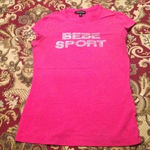 Bebe sport hot pink t shirt