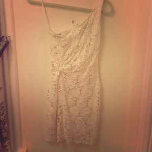 One shoulder sequin dress