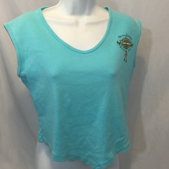 Blue Harley Davidson Tank Top