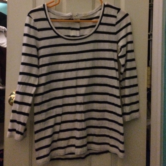 Jcrew striped 3/4 length shirt