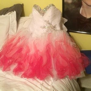 short pink and white prom/homecoming dress!!!