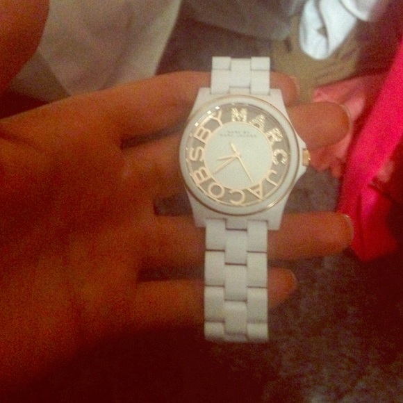 Marc Jacobs white/rose gold watch