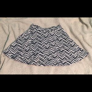 Black and White Skater Skirt
