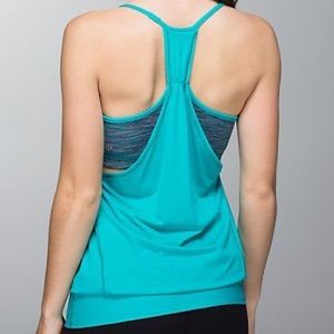 Lululemon no limits tank blue tropics/wee space