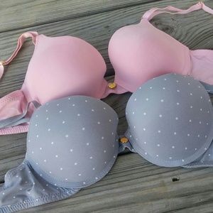 Jessica Simpson 2 Cute Push Up Bras - 34B