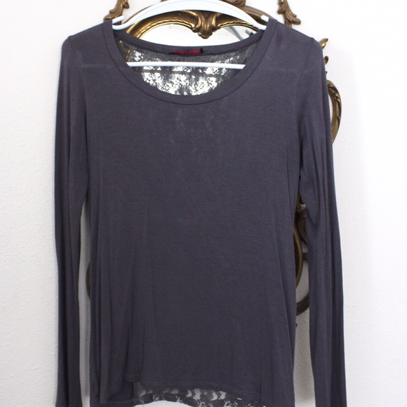 Lacy-backed long sleeve shirt - Picture 2 of 4