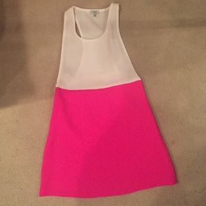 Tobi/ Pink & White Shift Dress