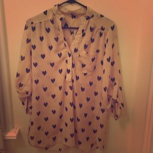 Heart graphic blouse