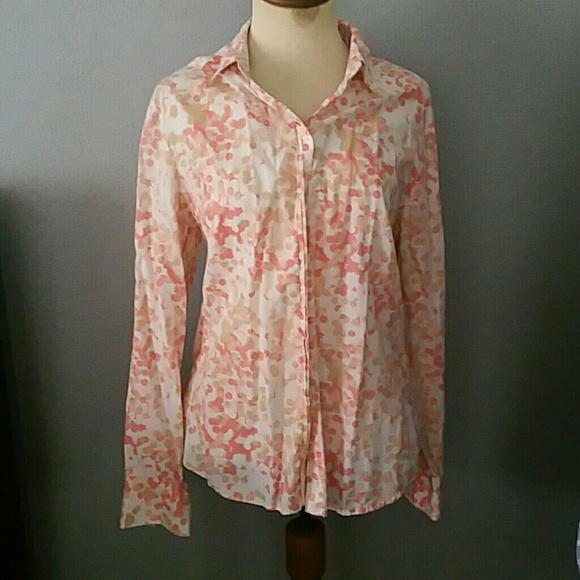 GAP peach polka long sleeves