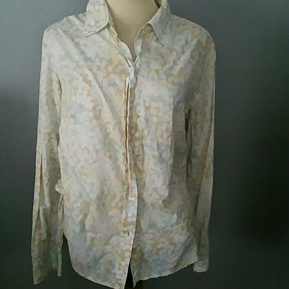 GAP light blue polka long sleeves