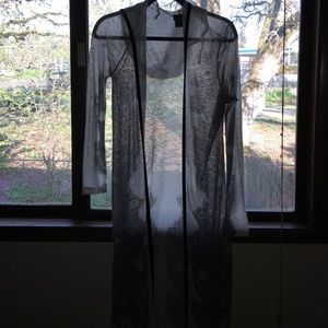 Floral black & white cardigan