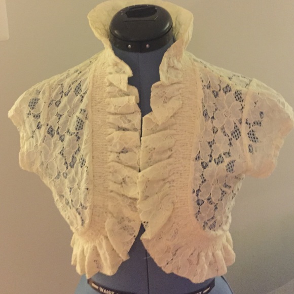 White lacy shrug