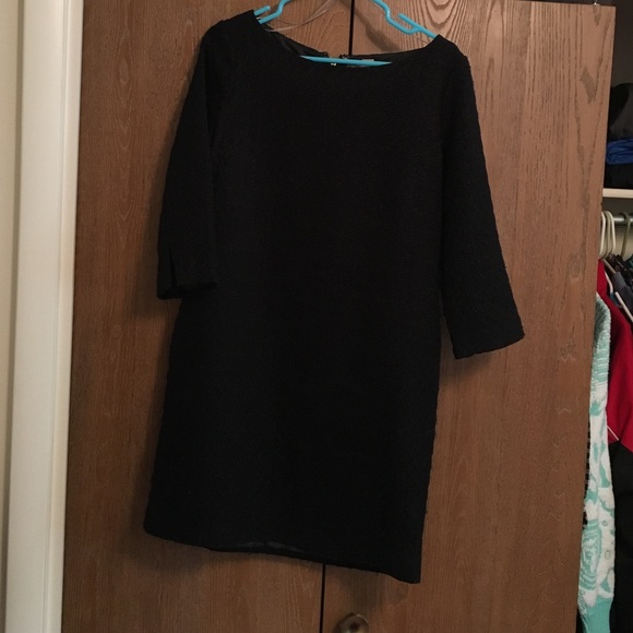 Black wool dress
