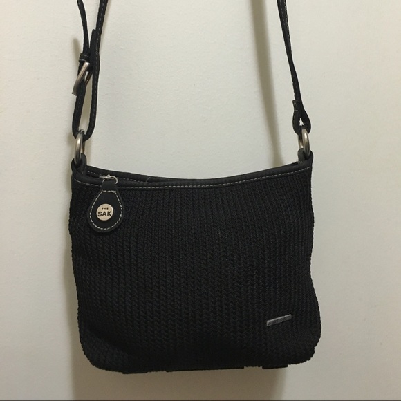 The Sak black woven crossbody