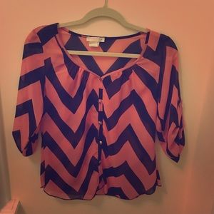 Stripe pattern blouse