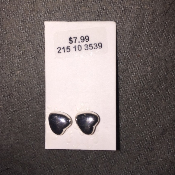 Silver heart earrings