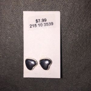Silver heart earrings