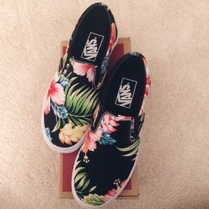 Vans Hawaiian Floral Slip Ons