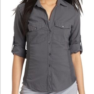James Perse Contrast-panel Shirt Button Down