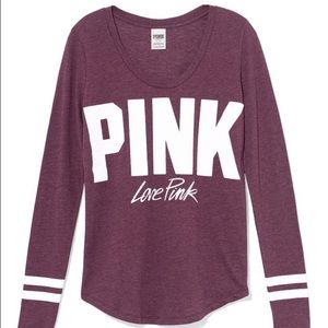 PINK VICTORIAS SECRET LONG-SLEEVE SHIRT
