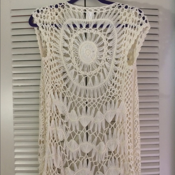 A boho crochet cardigan size small/ medium - Picture 2 of 3