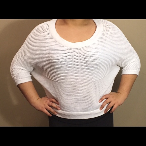 White sweater top