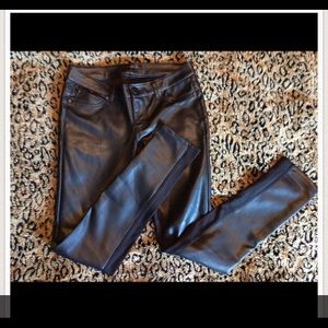 Fire Los Angeles Black Faux Leather Pants