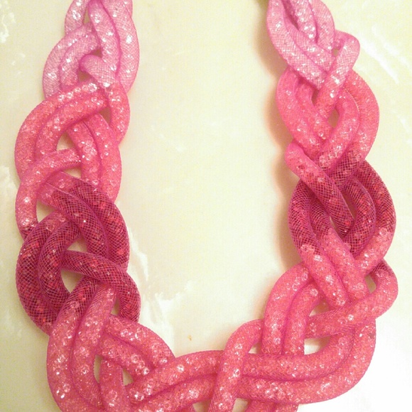 Pink Mesh Necklace
