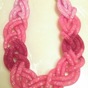 Pink Mesh Necklace
