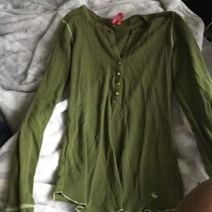 Jenni army green thermal long sleeve Medium