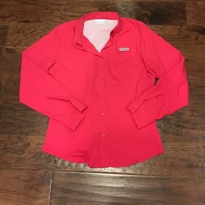 Columbia PFG tamiami fishing shirt size S pink