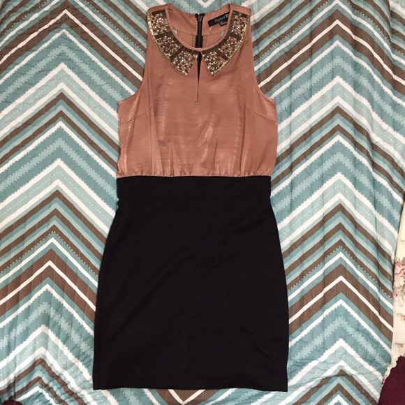Beaded collar dress