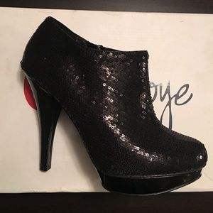 Black Sequin booties