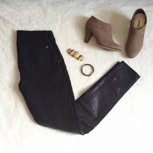 7 for all Mankind ✨ skinny jeans- wax coated
