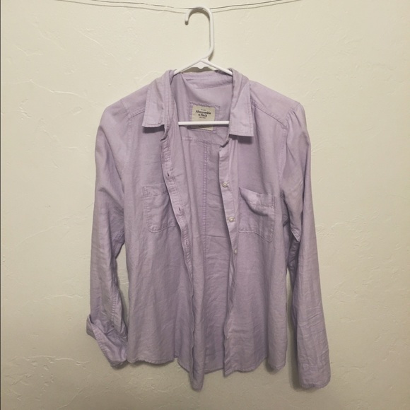 pastel purple A&F button down