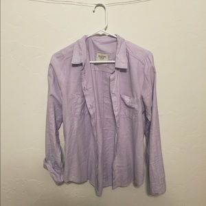 pastel purple A&F button down