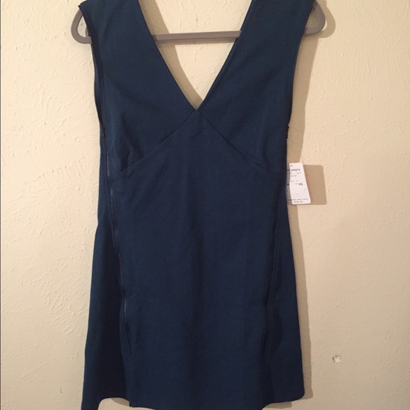 Free People dark teal knit dress, A-line adorable