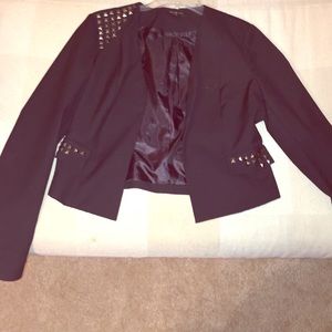 Edgy casual black blazer