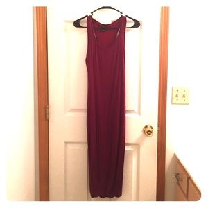 Form fitting maroon dress