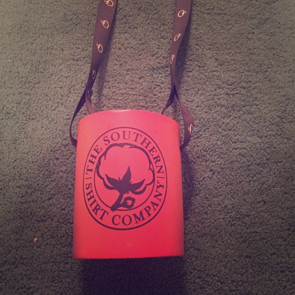 Pink Southern Shirt Koozie w/ Strap