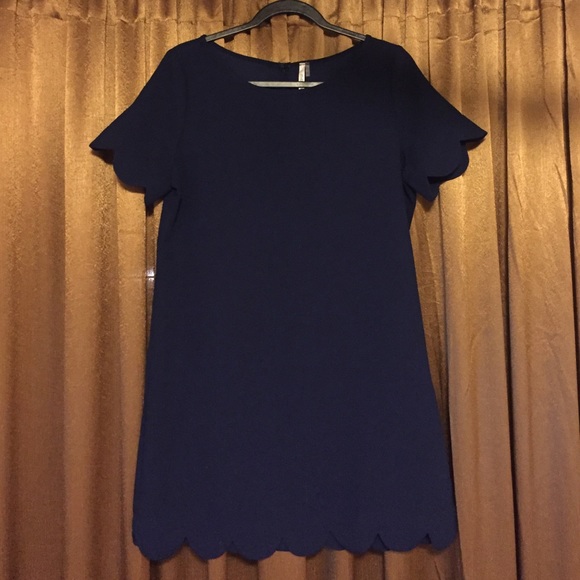 Navy shift dress