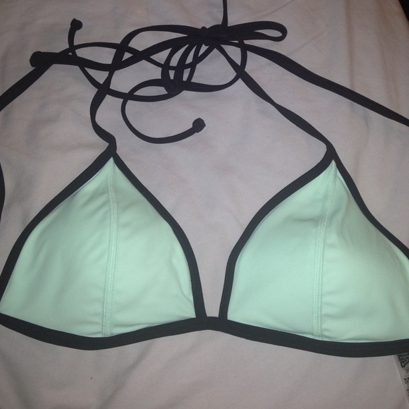 PINK blue bikini top