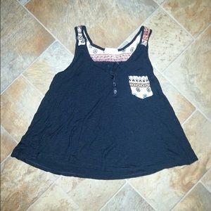 Black flowy tank top