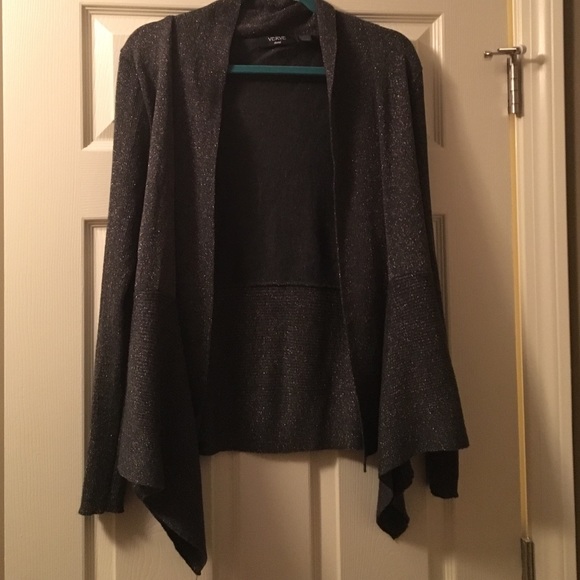 Silver and grey flowy top great for layering