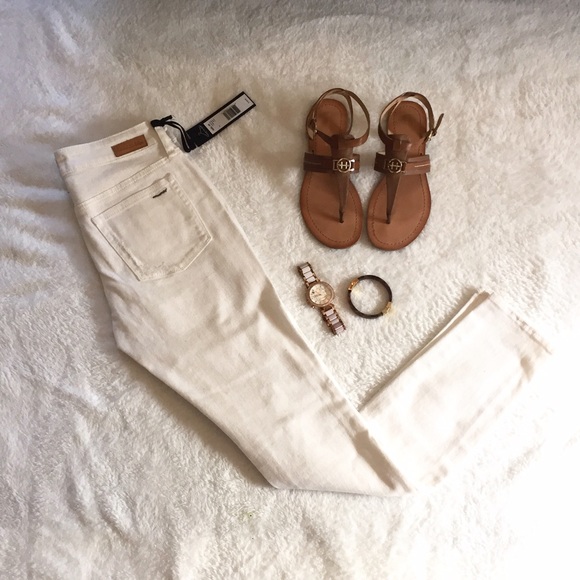 NWT Greywire⚡️distressed skinny jeans- white